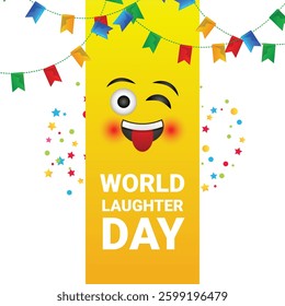 world laughter day vector banner