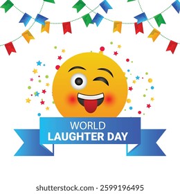 world laughter day vector banner