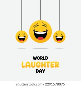 World Laughter Day ,Vector illustration of Happy World Laughter Day social media.