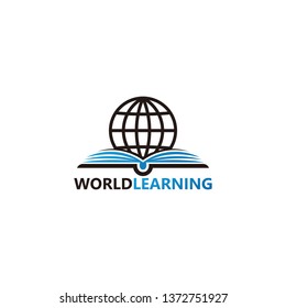 World Learning Logo Template Design Vector, Emblem, Design Concept, Creative Symbol, Icon