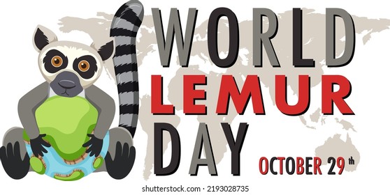 World Lemur Day Banner Design illustration
