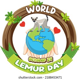 World Lemur Day Poster Design illustration