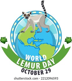 World Lemur Day Poster Design illustration