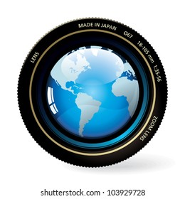 The world in the lens.