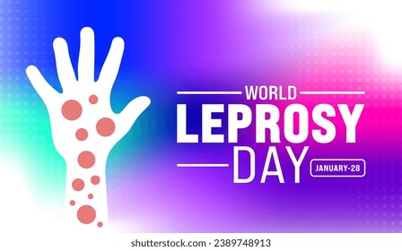 World Leprosy Day background design template use to background, banner, placard, card, book cover,  and poster design template with text inscription and standard color. vector illustration.