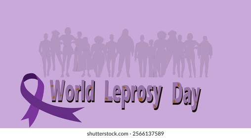 World Leprosy Day, celebrated annually in January 29. Suitable for poster, banners, flyers, brochure template for greeting card. Vector illustration. Not AI generated