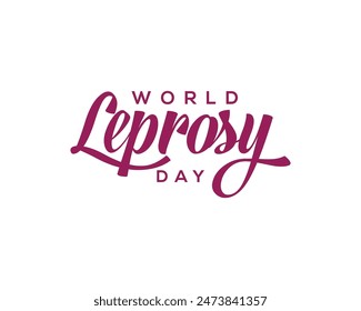 World Leprosy Day Handwritten Calligraphy Illustration
