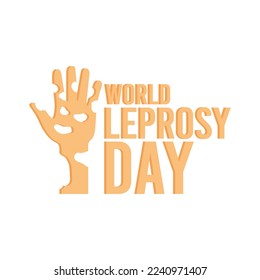 World Leprosy Day. January. Flat design vector. Eps 10.