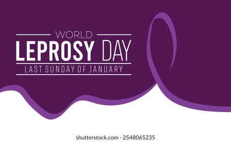 World Leprosy Day observed each year during January. Healthcare Medical Awareness concept. Vector template for banner, greeting card, poster with background.