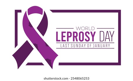 World Leprosy Day observed each year during January. Healthcare Medical Awareness concept. Vector template for banner, greeting card, poster with background.