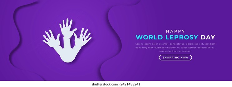 World Leprosy Day Paper cut style Vector Design Illustration for Background, Poster, Banner, Advertising, Greeting Card