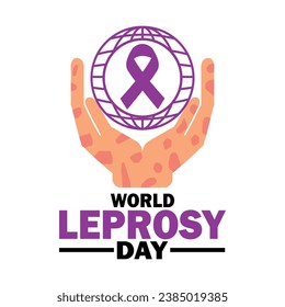 World Leprosy Day. Suitable for greeting card, poster and banner. Vector illustration