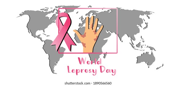 world leprosy day vector banner