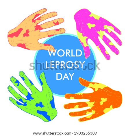 World leprosy day vector design. 