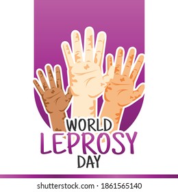 World Leprosy Day Vector Illustration. Suitable for greeting card poster and banner	
