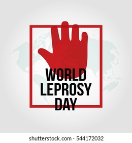 Ilustración del Vector del Día Mundial de la Lepra.