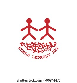 world leprosy day. leprosy vector illustration eps 10