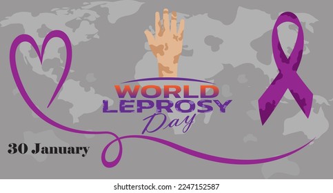 Imagen vectorial del Día Mundial de la Lepra