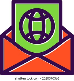 World Letter Filled Vector Icon Design
