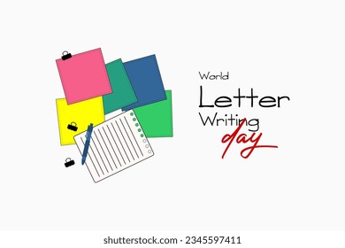 World Letter Writing Day background template Holiday concept