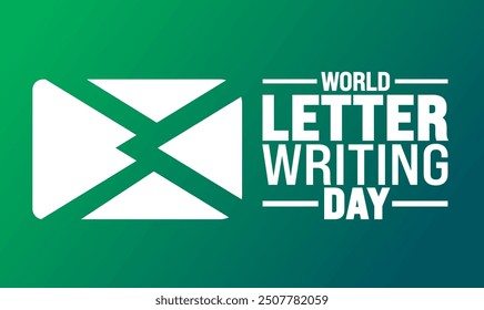 World Letter Writing Day background or banner design template. Holiday concept. Template for background, banner, card, poster, placard, design template with unique shapes with standard color.