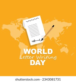 World Letter Writing Day on September 1. World letter writing day celebration greeting design. Vector illustration design