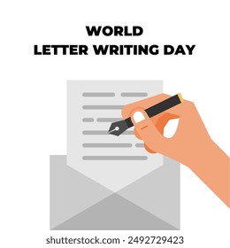World letter writing day poster