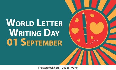 World Letter Writing Day vector banner design. Happy World Letter Writing Day modern minimal graphic poster illustration.