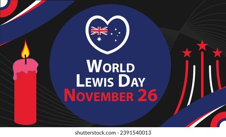 World Lewis Day vector banner design. Happy World Lewis Day modern minimal graphic poster illustration.
