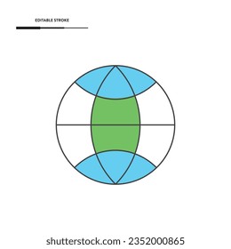 World Line Icon Vector Design.
