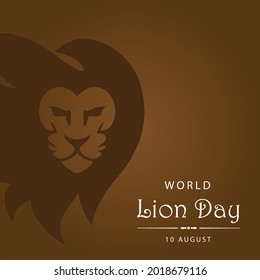 Día Mundial de los Leones, Diseño de ilustraciones vectoriales.