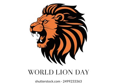 World lion day vector illustration