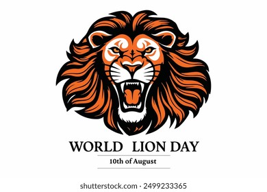 Ilustración vectorial del día mundial del león