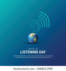 world listening day creative concept banner, poster, social media post, background, template, postcard design etc. music concept design.