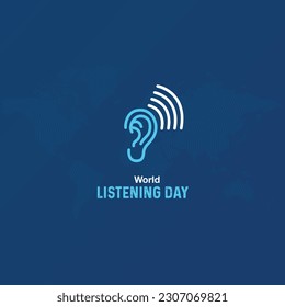 world listening day. world music day concept. listening day concept vector illustration. 