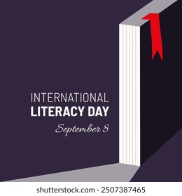 World Literacy Day Minimalists Banner Concept. World Book Day Festival, Book Sale Vector Illustration. 