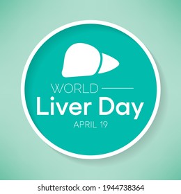 Weltlebenstag wird jedes Jahr am 19. April weltweit beobachtet. Ziel ist es, das globale Bewusstsein für Hepatitis zu schärfen, eine Gruppe von Infektionskrankheiten, die als Hepatitis A, B, C, D und E bekannt sind. Vektorkunst.
