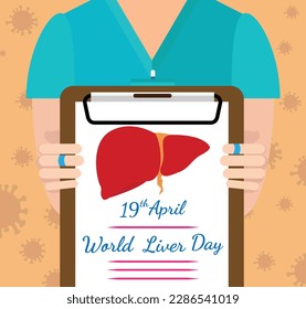 World Liver day. World Liver day is observed each year on April 19th across the globe. aims to raise global awareness of hepatitis a group of infectious diseases known as Hepatitis A, B, C, D, and E.