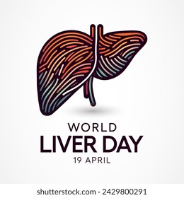 World Liver day is observed each year on April 19th across the globe. aims to raise global awareness of hepatitis a group of infectious diseases known as Hepatitis  A, B, C, D, and E. Vector art.