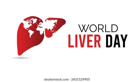 Der World Liver Day wird jedes Jahr im April begangen. Vorlage für Hintergrund, Banner, Karte, Poster mit Textinschrift.