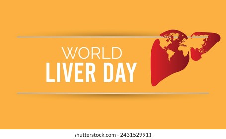 World Liver day observed every year in April. Template for background, banner, card, poster with text inscription.