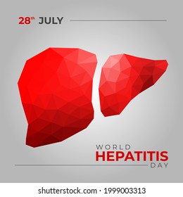 World Liver Day Polygon Vector