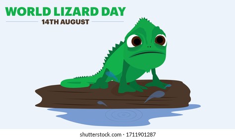 world lizard day vector august 14 reptile lovers flat illustration