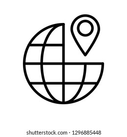 World location line icon
