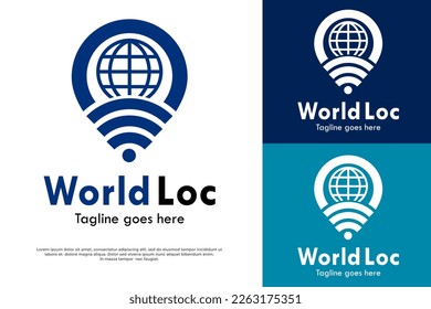 World location logo template illustration