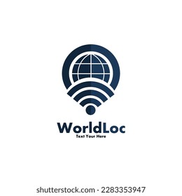 World location logo template illustration