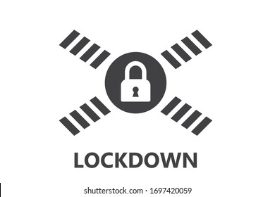 World lock down icon vector, World lock icon isolated