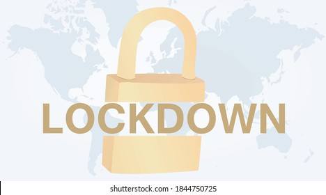 World lockdown concept. vector illustration