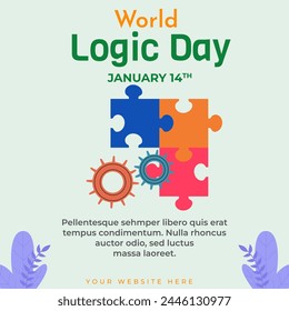 World Logic Day background vector illustration