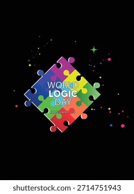 Ilustración creativa del Día Mundial de la Lógica que simboliza el razonamiento, la resolución de problemas de inteligencia y el pensamiento crítico
